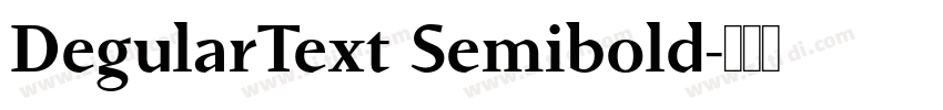 DegularText Semibold字体转换